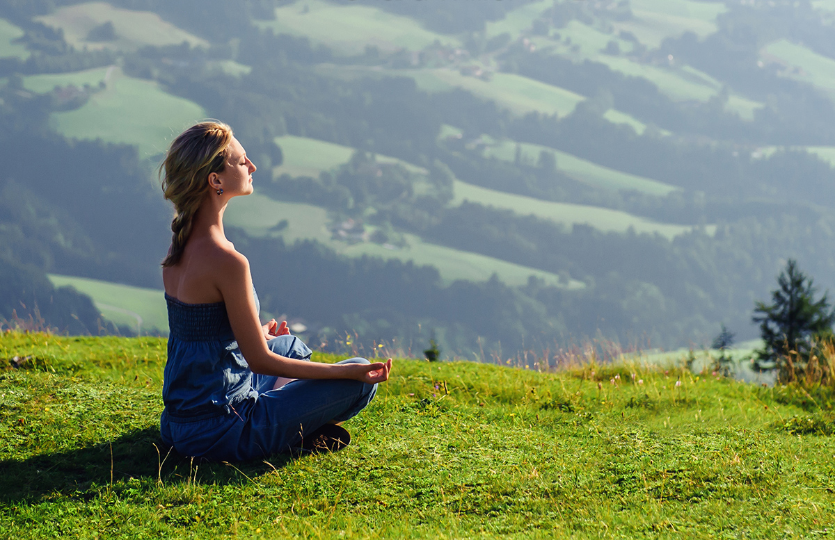 Meditation on a hillside